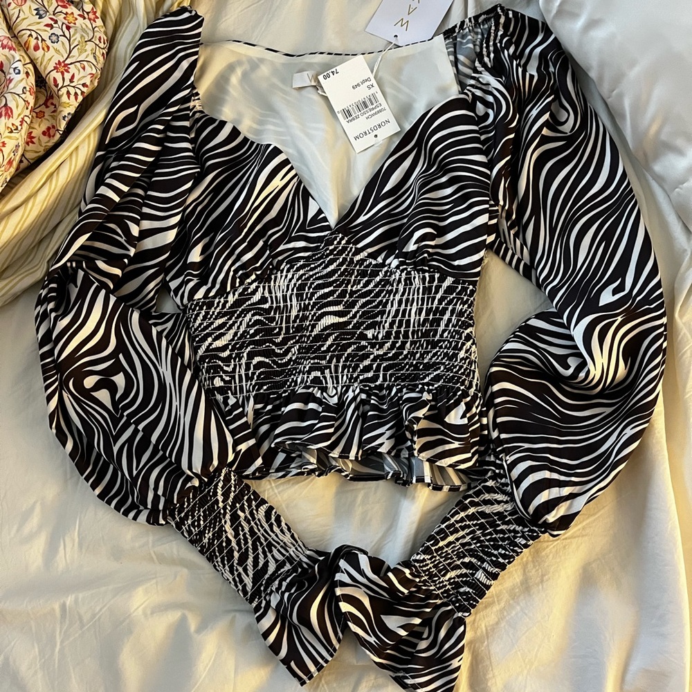 Zebra print top from Nordstrom